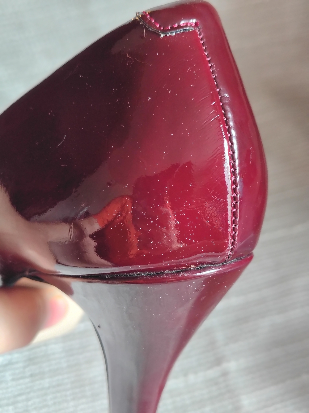 Madden Girl Getta Burgundy Patent Platform Pumps Women's Size 7 Office - Picture 13 of 15